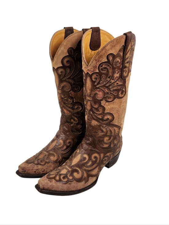 Old Gringo Shoes - Old Gringo Linda L1025-4 Leather Cheetah Brown Tan Western Boot Womens Size 7.5B